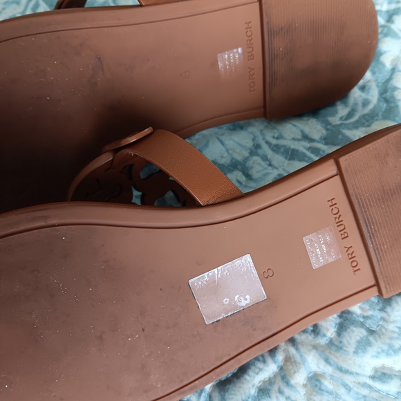 Tory Burch Cognac Tan Logo Thong Sandals - Picture 3 of 3